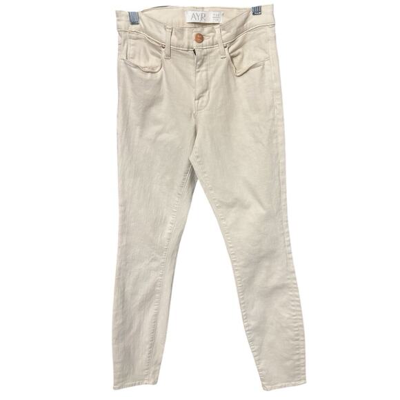 AYR Denim - AYR Skinny Stretch Jeans Womens 25 x 28 Beige Mid-Rise Denim W114-B01